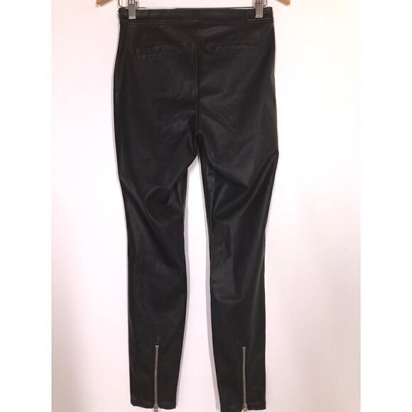 Blank NYC The Bond Pants Vegan Leather Skinny Mid Rise Carbon Black NWT Size 26 - Picture 7 of 11